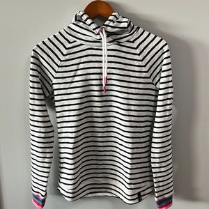 Joules Navy and White Striped Hoodie
